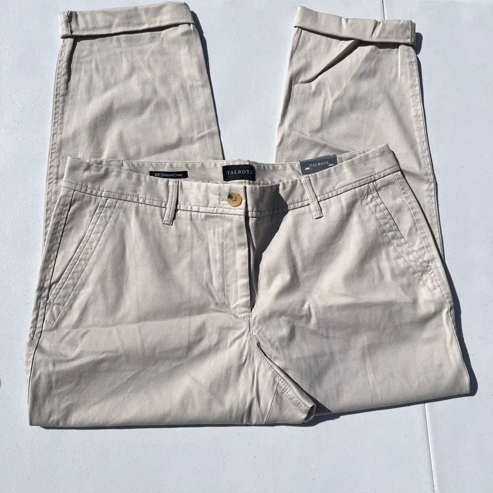 Talbots Light Tan Chino Trousers 10